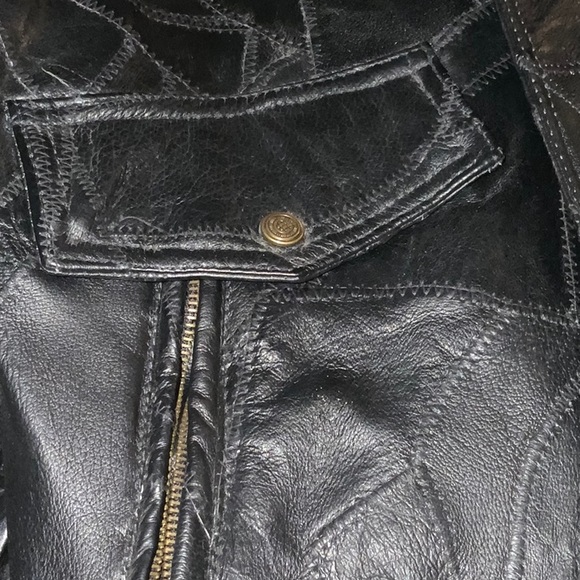 Men’s Leather Patchwork bomb… - Picture 13 of 16